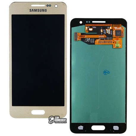 Дисплей Samsung A300 Galaxy A3, золотистый, с сенсорным экраном (дисплейный модуль), оригинал (переклеено стекло)