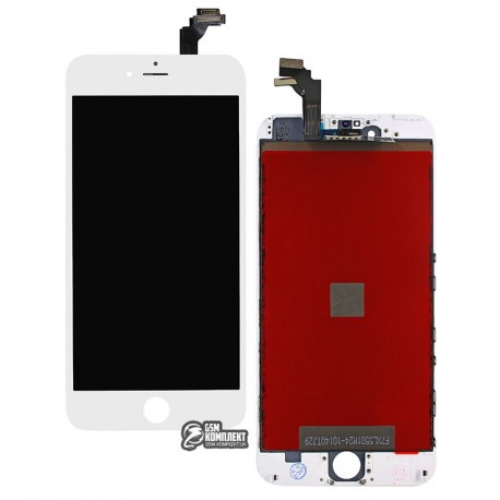Дисплей для iPhone 6 Plus, белый, с сенсорным экраном (дисплейный модуль), с рамкой, AAA, Tianma+