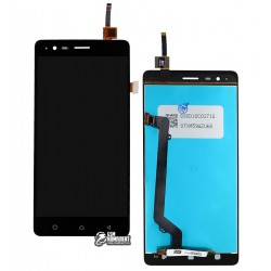 Дисплей для Lenovo A7020 Vibe K5 Note, чорний, з сенсорним екраном (дисплейний модуль)
