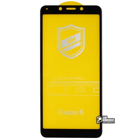 Закаленное защитное стекло для Xiaomi Redmi 6, Redmi 6A, 0,26 мм 9H, 4D ARC, черное