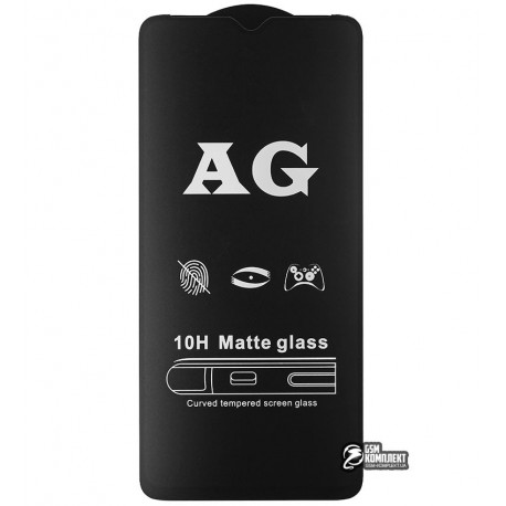 Закаленное защитное стекло для Xiaomi Redmi Note 8 Pro, 0,26 мм 9H, 2.5D, Full Glue, матовое, черное
