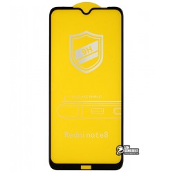 Закаленное защитное стекло для Xiaomi Redmi Note 8, 0,3 мм, 4D ARC, черное