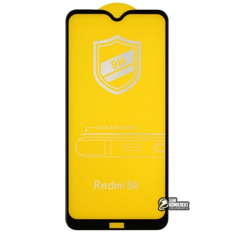 Закаленное защитное стекло для Xiaomi Redmi 8, Redmi 8A, 0,26 мм 9H, 4D ARC, черное
