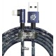 Кабель Lightning - USB, Baseus Camouflage, 2.4А, 1 метр, угловой штекер