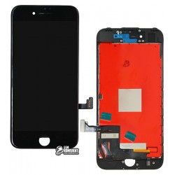 Дисплей для iPhone 7, черный, с сенсорным экраном (дисплейный модуль), с рамкой, AAA, Tianma+