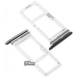 Держатель SIM-карты для Samsung G965F Galaxy S9 Plus, черный, c держателем MMC, dual SIM