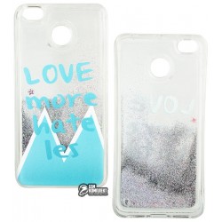 Чехол для Xiaomi Redmi 4X, с плавающими блестками, силиконовый, Love more