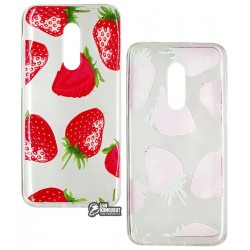 Чехол для Meizu 16, TPU, Juicy Print (клубничка)