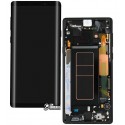 Дисплей для Samsung N960 Galaxy Note 9, чорний, з сенсорним екраном (дисплейний модуль), з рамкою, оригінал (PRC), midnight Black, оригінал glass