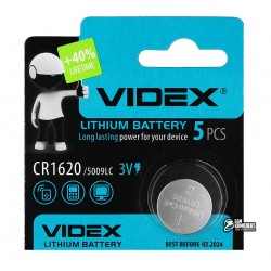 Батарейка CR1620 Videx, 1шт. Батарейка CR1620 Videx, 1шт.