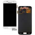 Дисплей для Samsung G930F Galaxy S7, білий, з сенсорним екраном (дисплейний модуль), оригінал (PRC)
