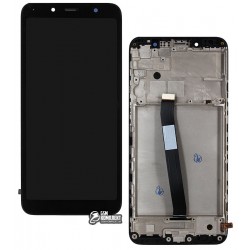 Дисплей Xiaomi Redmi 7A, черный, с сенсорным экраном, с рамкой, Original (PRC)