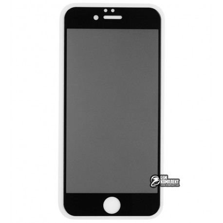 Закаленное защитное стекло для iPhone 6, iPhone 6s, 2,5D, Full Glue, Антишпион, черное