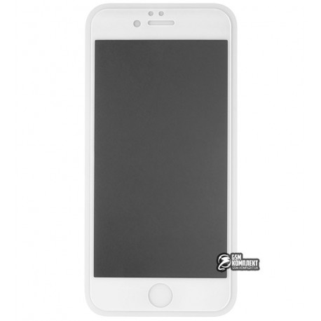 Закаленное защитное стекло для iPhone 6, iPhone 6s, 2,5D, Full Glue, Антишпион, белое