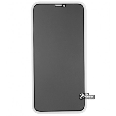 Закаленное защитное стекло для iPhone Xs Max, iPhone 11 Pro Max, 2.5D, Full Glue, Антишпион, черное
