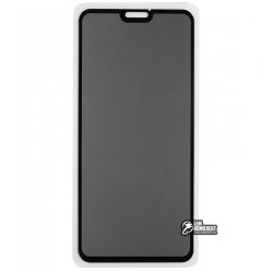 Загартоване захисне скло для Huawei Honor 8X (2018), JSN-L21, Full Glue, Антишпіон, чорний колір