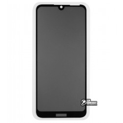 Загартоване захисне скло для Huawei Y6 (2019), Y6 Pro (2019), Honor 8A, Y6S, 2,5D, Full Glue, Антишпіон, чорний колір