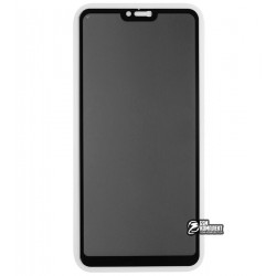 Захисне скло для Xiaomi Mi 8 Lite / Mi 8x, 2,5D, Full Glue, Антишпіон, чорний колір