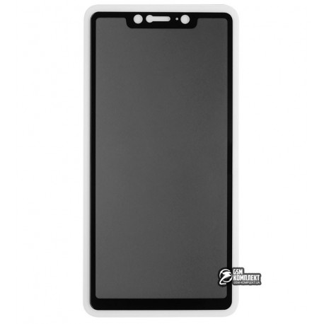 Закаленное защитное стекло для Xiaomi Mi8 SE, 2.5D, Full Glue, Антишпион, черное