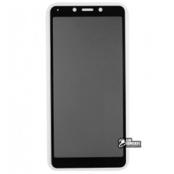 Захисне скло для Xiaomi Redmi 6, Redmi 6A, 2.5D, Full Glue, Антишпіон, чорний колір