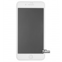 Захисне скло для iPhone 7 Plus, iPhone 8 Plus, 2,5D, Full Glue, Антишпіон, білий колір