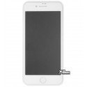 Захисне скло для iPhone 7, iPhone 8, SE (2020), 2.5D, Full Glue, Антишпіон, білий колір