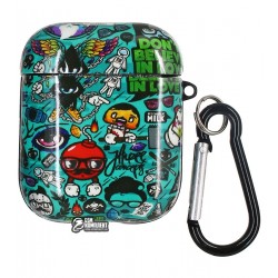 Чехол для Apple AirPods, Stickers Print Case (bomberman)