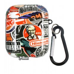 Чехол для Apple AirPods, Stickers Print Case (san andreas)