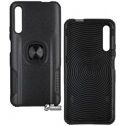 Чехол для Huawei P Smart Pro, Leather Design Case with Ring, силикон-пластик