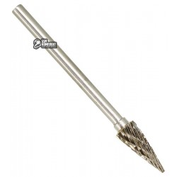 Борфреза коническая заостренная крупная по металлу, длина рабочей части 13мм, хвостовик 3мм