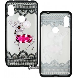 Чехол для Xiaomi Redmi Note 6 Pro, Lace, силиконовый, прозрачный, олень