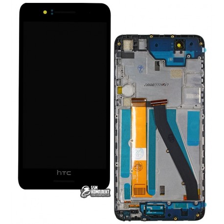 Дисплей для HTC Desire 728G Dual Sim, черный, с сенсорным экраном (дисплейный модуль), с рамкой, Original (PRC)