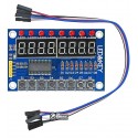 Модуль TM1638 - 8 семисегментних індикаторів + 8 світлодіодів + 8 кнопок