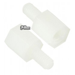 Стійка пластикова гайка-гвинт М3х8+6мм Стійка пластикова гайка-гвинт М3х8+6мм