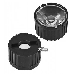 Линза коллиматорная 60° для светодиодов 1W, 3W, 5W, черный держатель