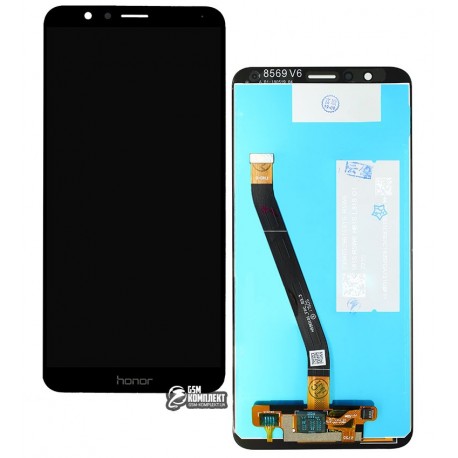 Дисплей для Huawei Honor 7X, черный, с сенсорным экраном (дисплейный модуль), High Copy, BND-L21