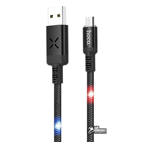 Кабель Micro-USB, Hoco U63 Spirit, 1,2м, 2,4А, с подсветкой