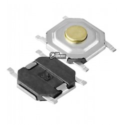 Кнопка тактовая SMD, 4 x 4 x 1,5 мм, 4pin, 50mA, 12VDC Кнопка тактовая SMD, 4 x 4 x 1,5 мм, 4pin, 50mA, 12VDC
