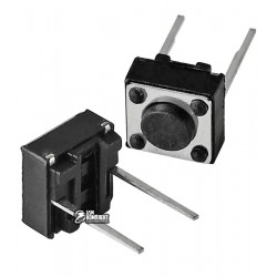 Кнопка тактовая 6 x 6 x 4,3 мм, 2pin Кнопка тактовая 6 x 6 x 4,3 мм, 2pin