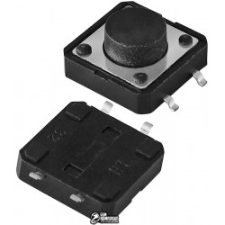 Кнопка тактовая SMD, 12 x 12 x 6 мм, 4pin Кнопка тактовая SMD, 12 x 12 x 6 мм, 4pin