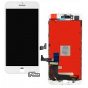 Дисплей для iPhone 7 Plus, белый, с сенсорным экраном (дисплейный модуль), с рамкой, China quality, Tianma+