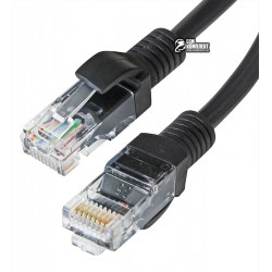 Патч-корд литой UTP 8Р8С, категория 5E, с защелкой, черный, 3м