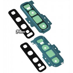 Стекло камеры Samsung G975 Galaxy S10 Plus, зеленое, с рамкой, prism green