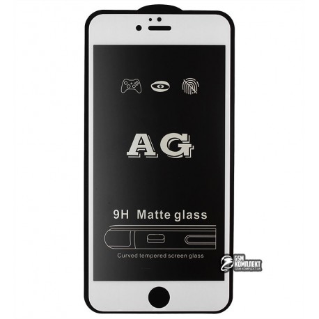 Закаленное защитное стекло для iPhone 6 Plus, iPhone 6s Plus, 2,5D, Full Glue, матовое, белое