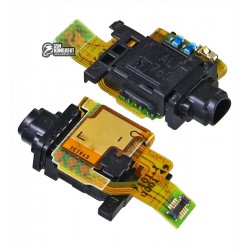 Шлейф для Sony F5121 Xperia X, F5122 Xperia X Dual, коннектора наушников, с компонентами