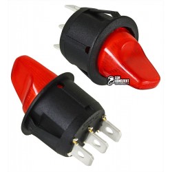 Переключатель-тумблер MRS-103-9H ON-OFF-ON TCOM, 3pin, 6A, 220V, красный