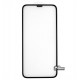 Закаленное защитное стекло для Apple iPhone X / XS, 0,26 мм 9H, Tiger Glass, 3D, черное, + задняя пленка