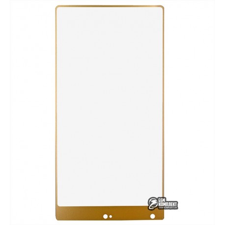 Закаленное защитное стекло для Xiaomi Mi MIX, 0,26 mm 9H, 2.5D, золотое
