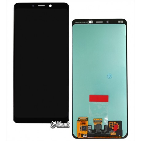 Дисплей для Samsung A920F/DS Galaxy A9 (2018), черный, с сенсорным экраном, Original (PRC), original glass