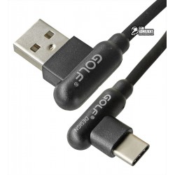 Кабель Type-C - USB, Golf T-design GC-45m, черный